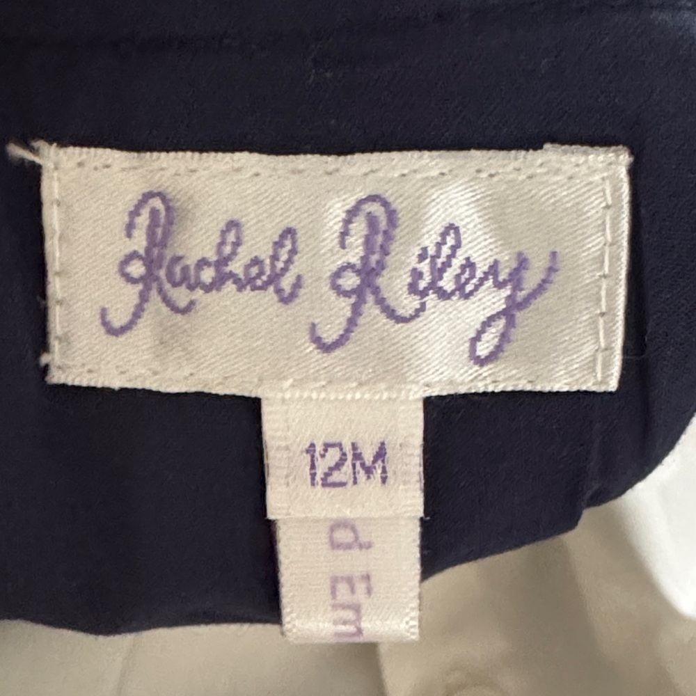 Rachel Riley New With Tags ABC Smocked Overall Set Navy - Picture 15 of 15